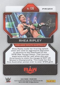 2022 Panini Prizm WWE - Hyper #136 Rhea Ripley Back