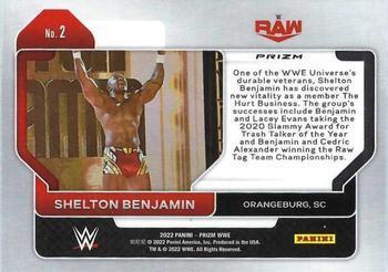 2022 Panini Prizm WWE - Ice #2 Shelton Benjamin Back