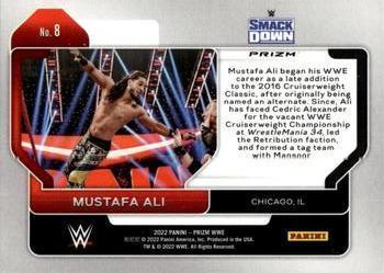 2022 Panini Prizm WWE - Ice #8 Mustafa Ali Back
