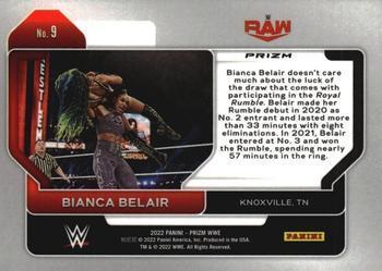 2022 Panini Prizm WWE - Ice #9 Bianca Belair Back