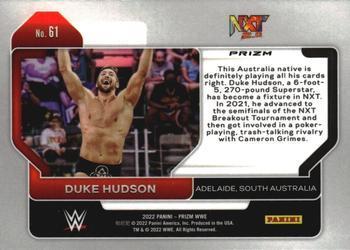 2022 Panini Prizm WWE - Ice #61 Duke Hudson Back