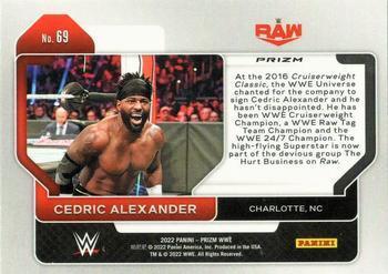 2022 Panini Prizm WWE - Ice #69 Cedric Alexander Back