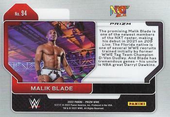 2022 Panini Prizm WWE - Ice #94 Malik Blade Back