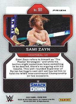 2022 Panini Prizm WWE - Ice #181 Sami Zayn Back