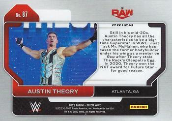 2022 Panini Prizm WWE - Red, White and Blue #87 Austin Theory Back