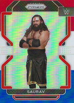 2022 Panini Prizm WWE - Red, White and Blue #103 Saurav Front