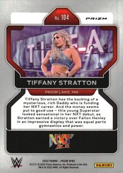 2022 Panini Prizm WWE - Red, White and Blue #104 Tiffany Stratton Back