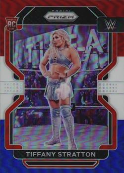2022 Panini Prizm WWE - Red, White and Blue #104 Tiffany Stratton Front
