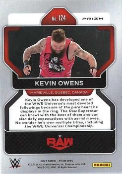 2022 Panini Prizm WWE - Red, White and Blue #124 Kevin Owens Back