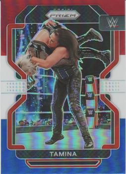 2022 Panini Prizm WWE - Red, White and Blue #156 Tamina Front