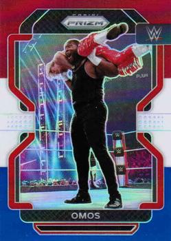 2022 Panini Prizm WWE - Red, White and Blue #170 Omos Front