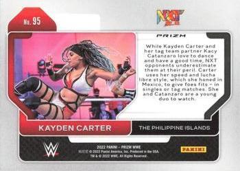 2022 Panini Prizm WWE - Ruby Wave #95 Kayden Carter Back