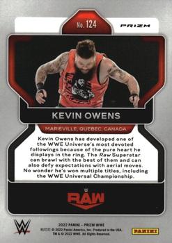 2022 Panini Prizm WWE - Ruby Wave #124 Kevin Owens Back