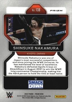 2022 Panini Prizm WWE - Ruby Wave #138 Shinsuke Nakamura Back