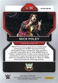2022 Panini Prizm WWE - Ruby Wave #190 Mick Foley Back