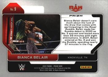 2022 Panini Prizm WWE - Silver #9 Bianca Belair Back