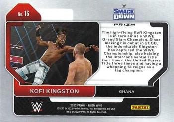 2022 Panini Prizm WWE - Silver #16 Kofi Kingston Back