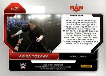 2022 Panini Prizm WWE - Silver #27 Akira Tozawa Back
