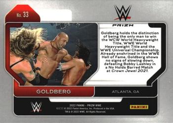 2022 Panini Prizm WWE - Silver #33 Goldberg Back