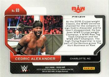 2022 Panini Prizm WWE - Silver #69 Cedric Alexander Back