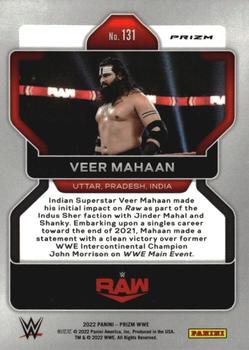 2022 Panini Prizm WWE - Silver #131 Veer Mahaan Back