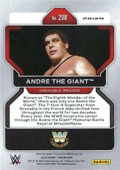 2022 Panini Prizm WWE - Silver #200 Andre The Giant Back