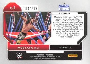 2022 Panini Prizm WWE - Red #8 Mustafa Ali Back