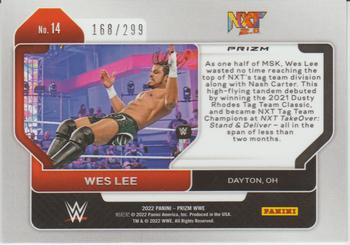 2022 Panini Prizm WWE - Red #14 Wes Lee Back