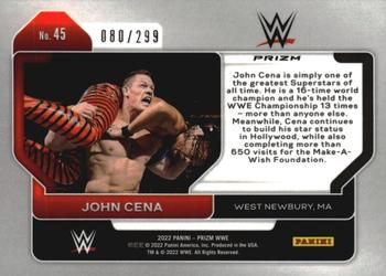 2022 Panini Prizm WWE - Red #45 John Cena Back