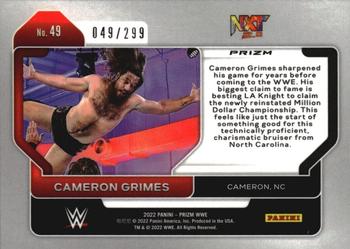2022 Panini Prizm WWE - Red #49 Cameron Grimes Back