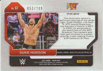2022 Panini Prizm WWE - Red #61 Duke Hudson Back