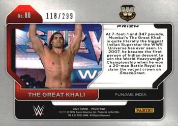 2022 Panini Prizm WWE - Red #80 The Great Khali Back