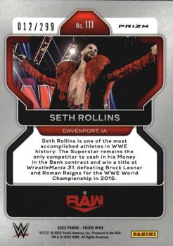 2022 Panini Prizm WWE - Red #111 Seth Rollins Back