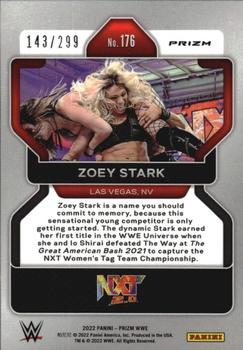 2022 Panini Prizm WWE - Red #176 Zoey Stark Back