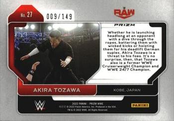 2022 Panini Prizm WWE - Purple #27 Akira Tozawa Back