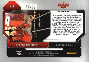 2022 Panini Prizm WWE - Orange #1 Dana Brooke Back