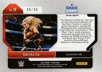 2022 Panini Prizm WWE - Teal #28 Natalya Back