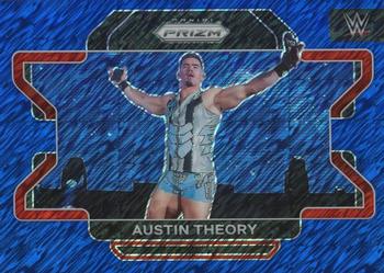 2022 Panini Prizm WWE - Blue Shimmer FOTL #87 Austin Theory Front