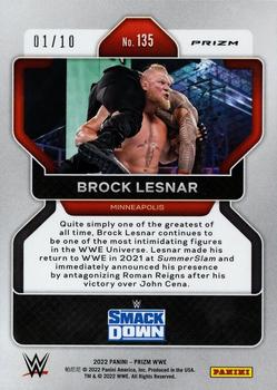 2022 Panini Prizm WWE - Blue Shimmer FOTL #135 Brock Lesnar Back