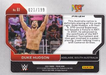 2022 Panini Prizm WWE - Premium Factory Set #61 Duke Hudson Back