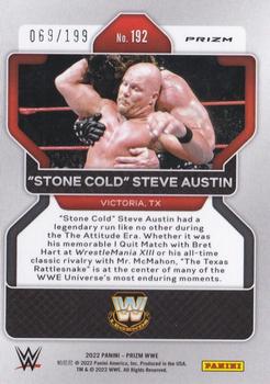 2022 Panini Prizm WWE - Premium Factory Set #192 Stone Cold Steve Austin Back