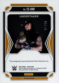 2022 Panini Prizm WWE - Champion Signatures Green Pulsar #CS-UND Undertaker Back