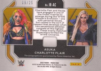 2022 Panini Prizm WWE - Iconic Rivals Dual Autographs #IR-AC Asuka / Charlotte Flair Back