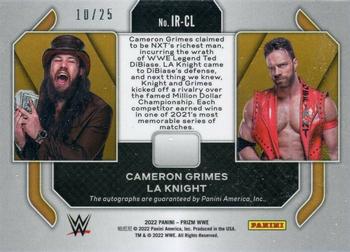 2022 Panini Prizm WWE - Iconic Rivals Dual Autographs #IR-CL Cameron Grimes / LA Knight Back