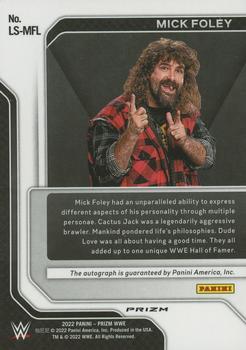 2022 Panini Prizm WWE - Legendary Signatures Silver #LS-MFL Mick Foley Back