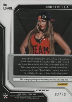 2022 Panini Prizm WWE - Legendary Signatures Red #LS-NBL Nikki Bella Back