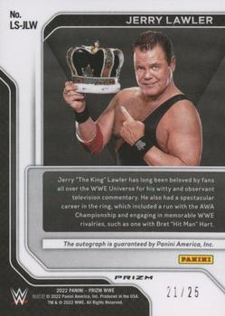 2022 Panini Prizm WWE - Legendary Signatures Mojo #LS-JLW Jerry Lawler Back
