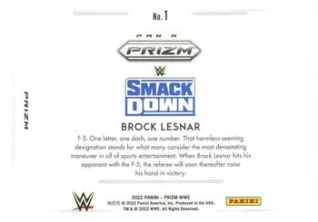 2022 Panini Prizm WWE - Color Blast #1 Brock Lesnar Back