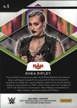 2022 Panini Prizm WWE - Fearless #6 Rhea Ripley Back