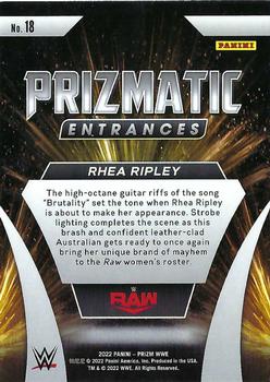 2022 Panini Prizm WWE - Prizmatic Entrances #18 Rhea Ripley Back